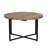 Abrams 31 Inch Round Wood Top Metal Base Coffee Table