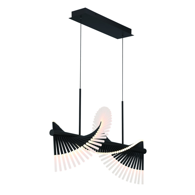 Lustre 120 lumières Voltik, Noir mat