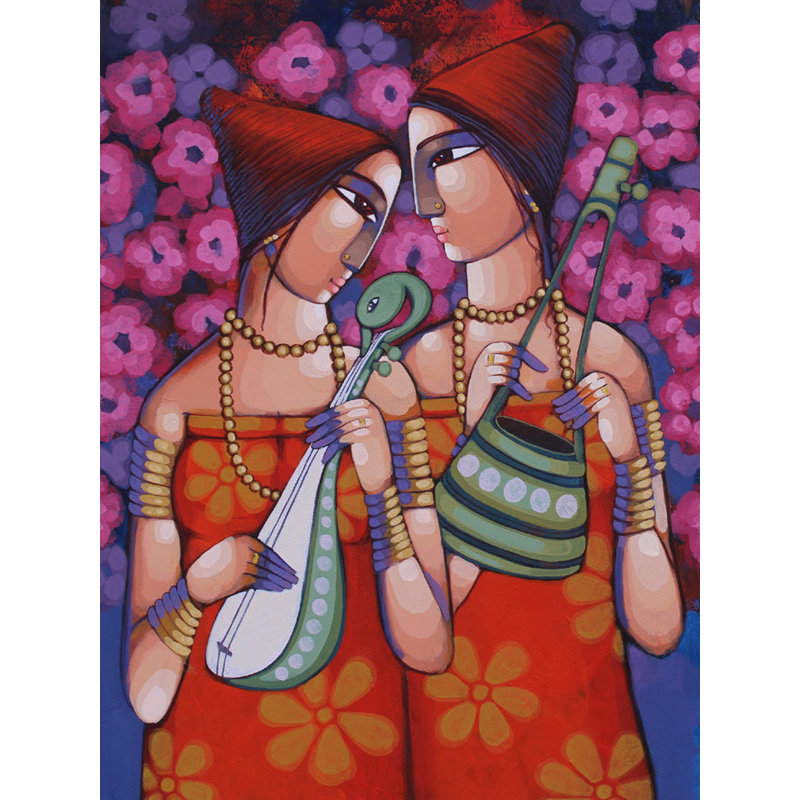 Chanteurs populaires | Acrylique sur toile | Sekhar Roy | Pour la décoration murale