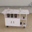Modern Folding White Rectangle Drop Leaf Dining Table With Wheels And Drawer, Customized For Small Spaces White, Space Living Arrangements