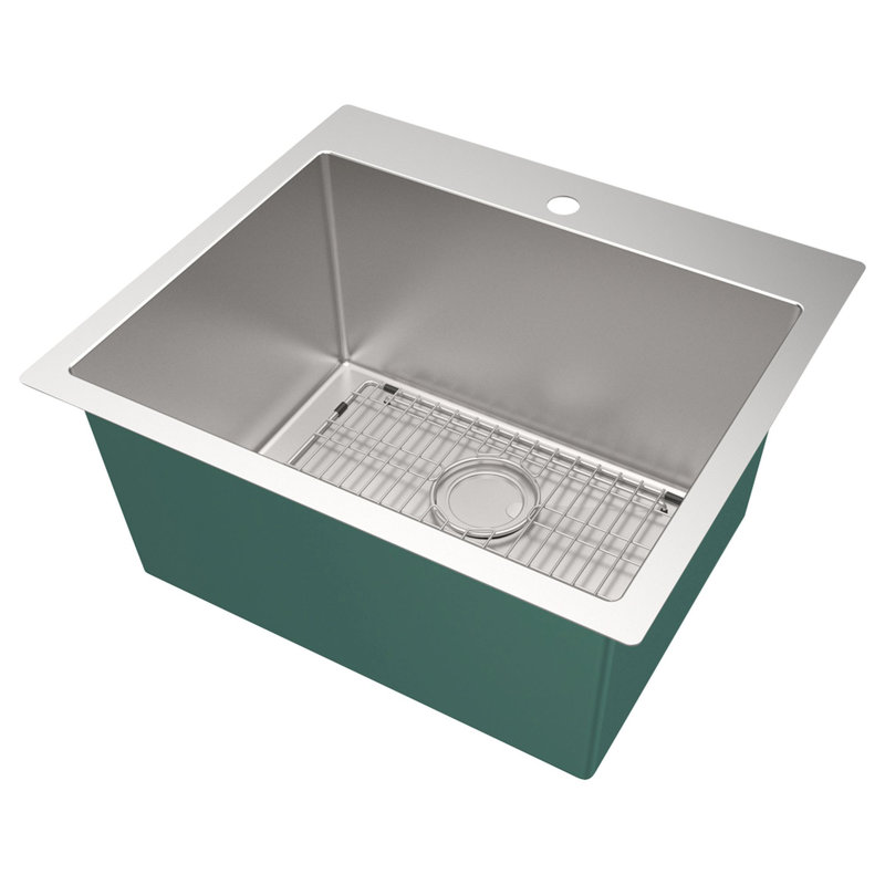 25'' L x 22'' W Satin Brushed Laundry Sink