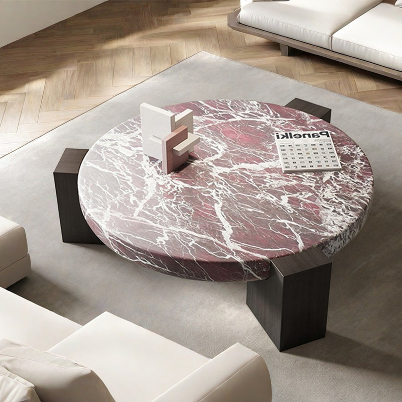 Table basse Creative, H 11,8 po x l 31,5 po x P 31,5 po, Rouge
