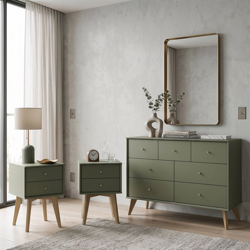 Sleep Suite Bedroom Set, Kale Green