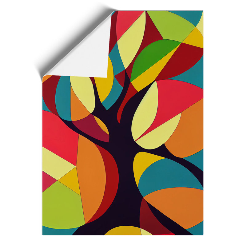 Bold Abstract Tree Art No.1 - Wall Art, 29.7cm H x 21cm W, Paper, No Matte