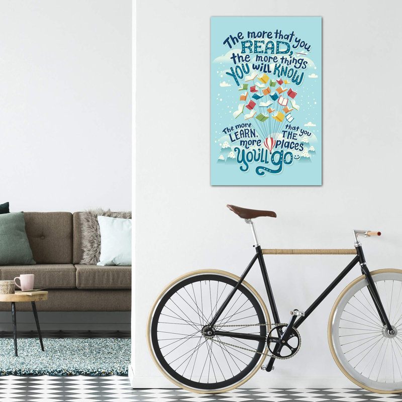 Dr Seuss Quote par Risa Rodil - reproduction d'art textuel, Pas de tapis, Toile tendue, H 48 po x l 32 po x P 1,5 po