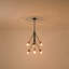 Luminaire suspendu lustre en verre 6 lumières