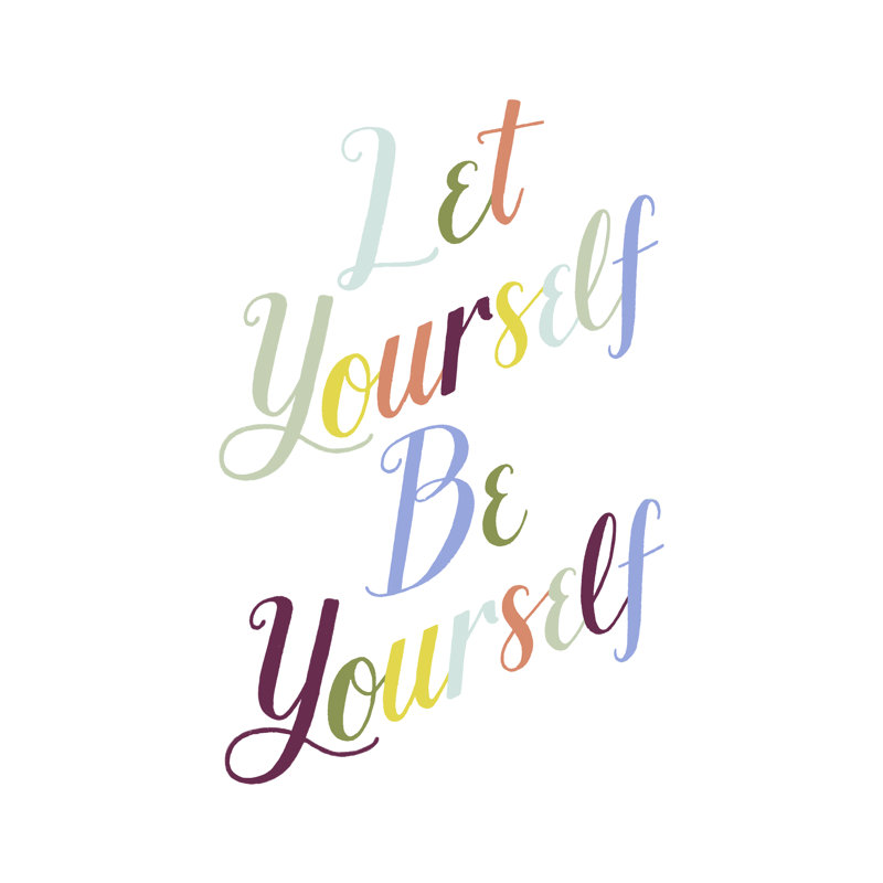 Be Yourself I by Grace Popp - Wrapped Canvas Typography Print, Wrapped Canvas, 30cm H x 20cm W