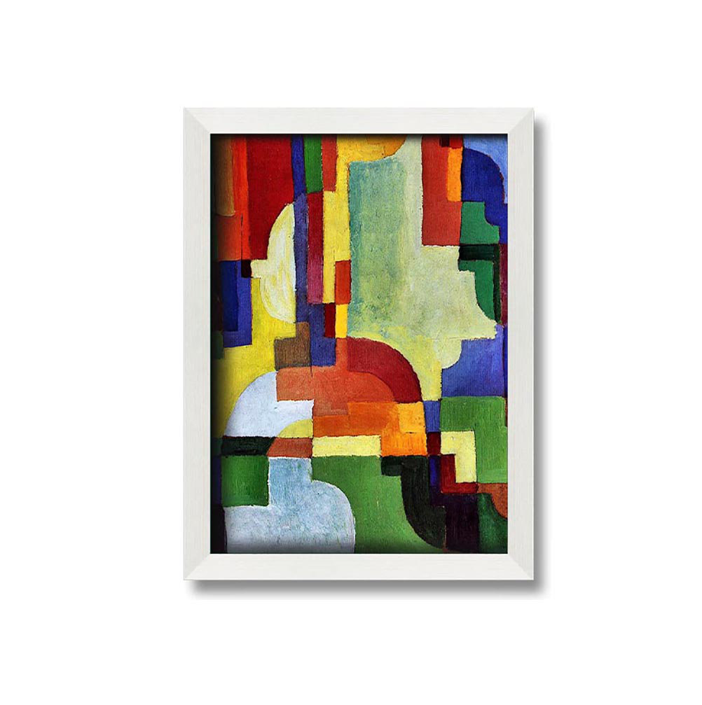 Gerahmtes Leinwandbild Coloured Forms 1 von August Macke