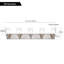 Luminaire de salle de bain au-dessus d'un miroir avec abat-jour en verre transparent, luminaire mural noir à 5 lumières pour le couloir de la cuisine de la chambre à coucher, base E26.-322562948