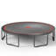 Trampoline 14 pi - Noir rouge - Hauteur du cadre 90 cm