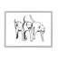 Trio de chiens avec contour noir et blanc-66843803-66843817