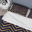 Ensemble de housse de couette Blue Gold Chevron Harmony II - Glam-109145169