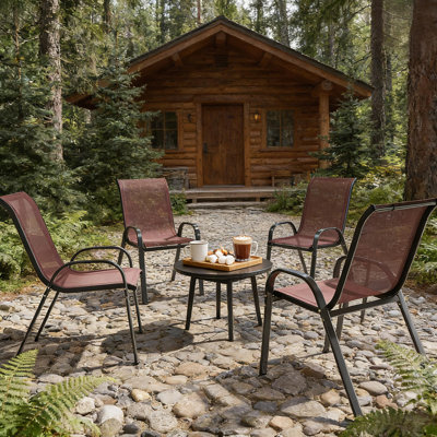 Ensemble de 4 chaises d'extérieur empilables