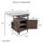 41" Outdoor Grill Cart with Stainless Steel Top, Drop Leaf, Solid Fir Wood Storage Cabinet & Lockable Wheels, Kitchen Cart, Walnut-1664305262-1668073361