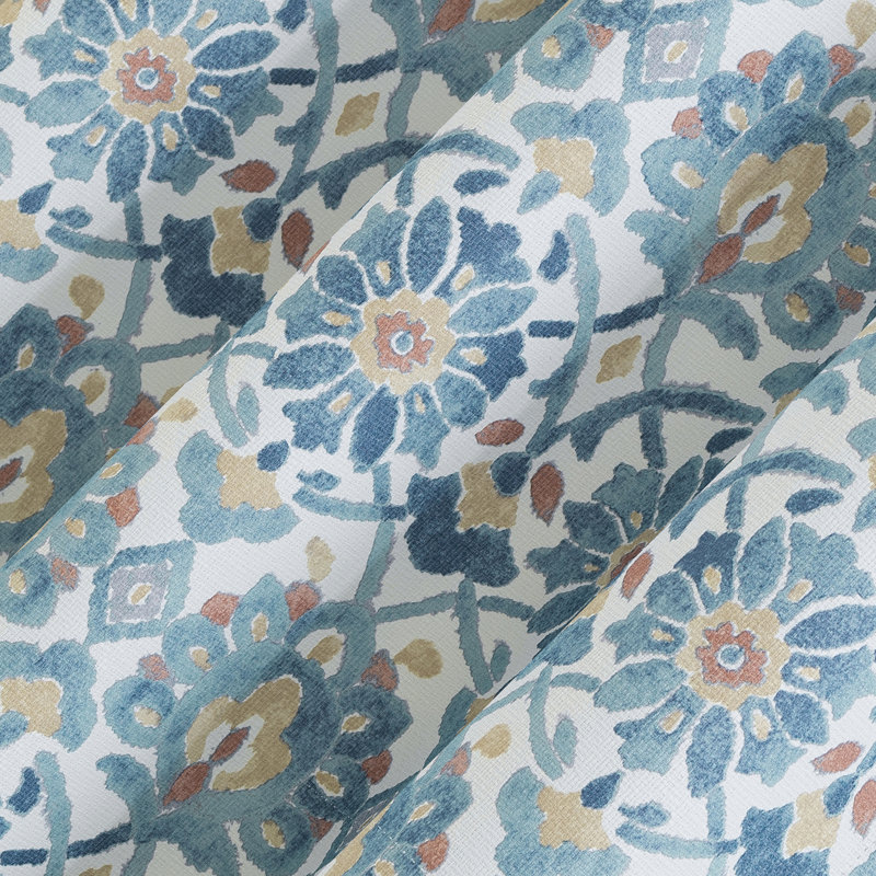 Hastings Watercolor Medallion Semi-Sheer Grommet Curtain Panel, 40" W x 84" L
