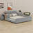 Upholstered Grounded Bed, Child Bed With Bedside Desk And Little Round Stool-1669820255-1669820254