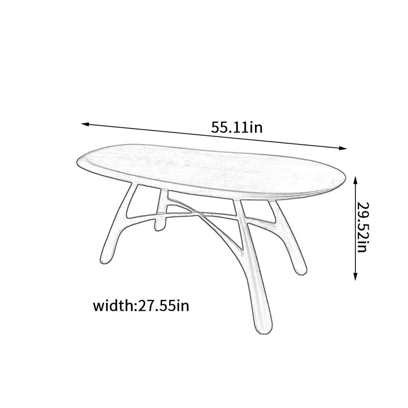 Bureau d'écriture Creative Design, H 29,52 po x l 55,11 po x P 27,55 po