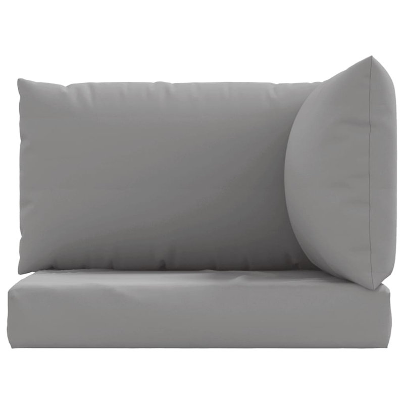 Ensemble de 3 coussins extérieurs rectangulaires en tissu gris Oxford