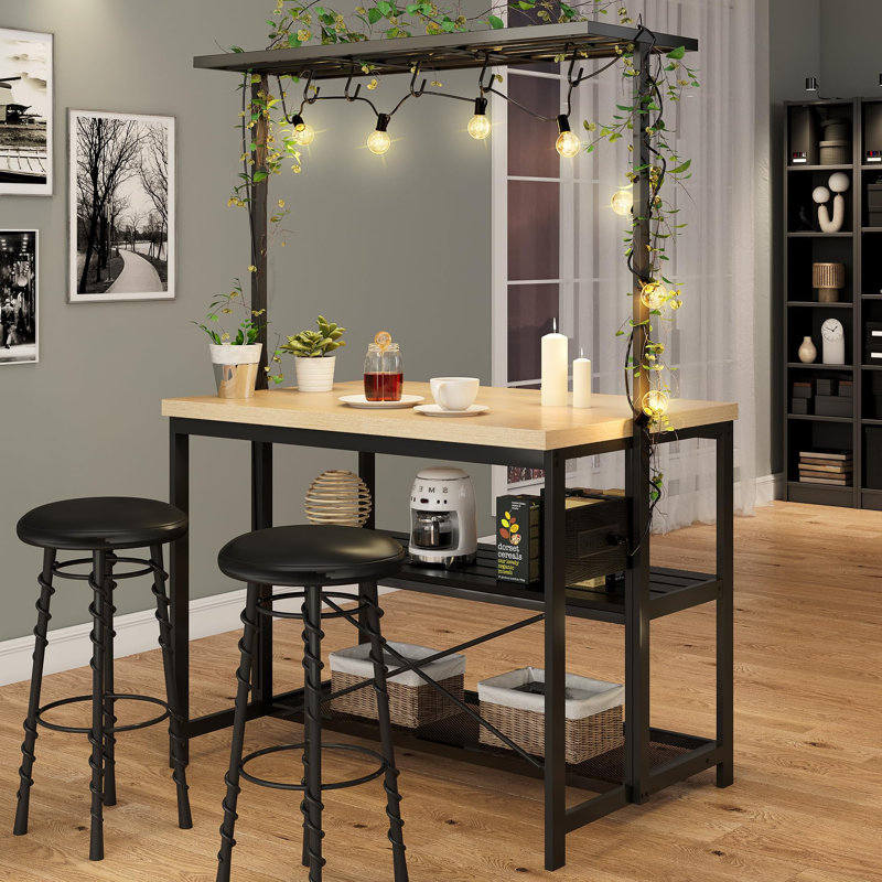 Bretonneux Kitchen Island, Beige
