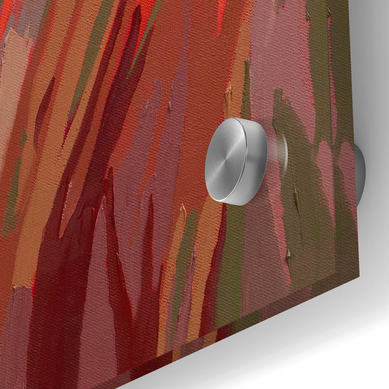 «Beach Grass» par Jane Schmidt, art mural en verre acrylique, 36 po x 36 po