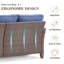 Ensemble de conversation d'extérieur en rotin pour 5 personnes avec chaises pivotantes Arundel, coussins inclus-1469898303