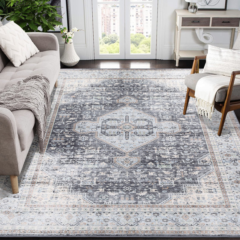 Tapis Trevorr avec envers antidérapant, Rectangulaire 8 pi x 10 pi