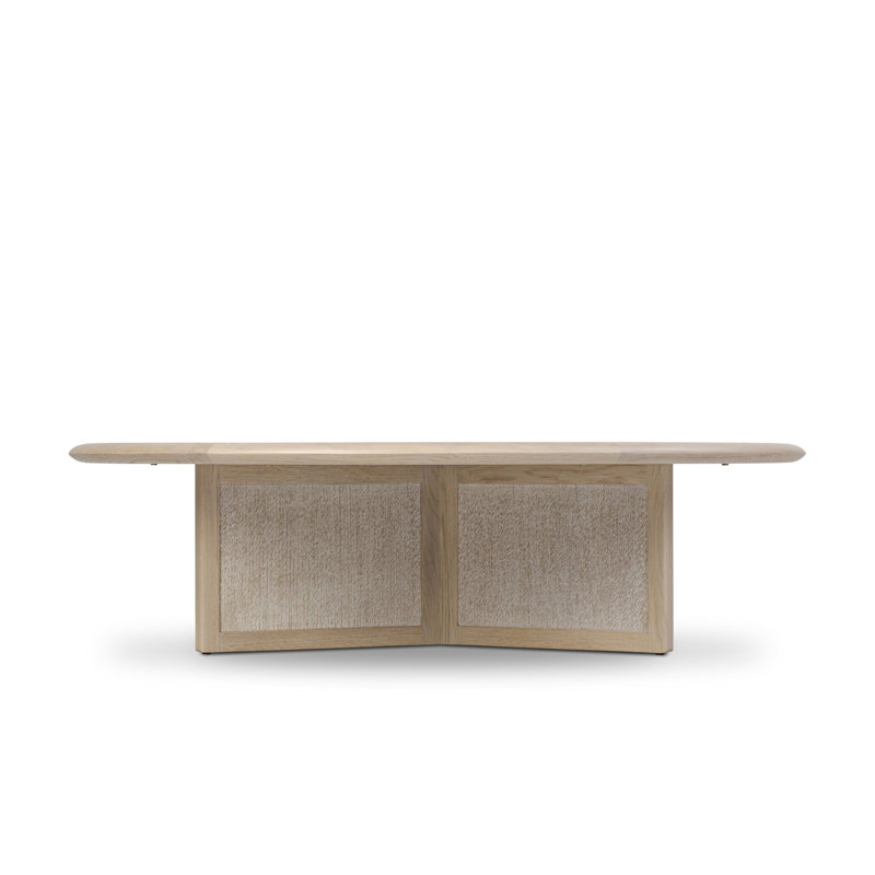 Jake Round Coffee Table-Oak Veneer, Natural
