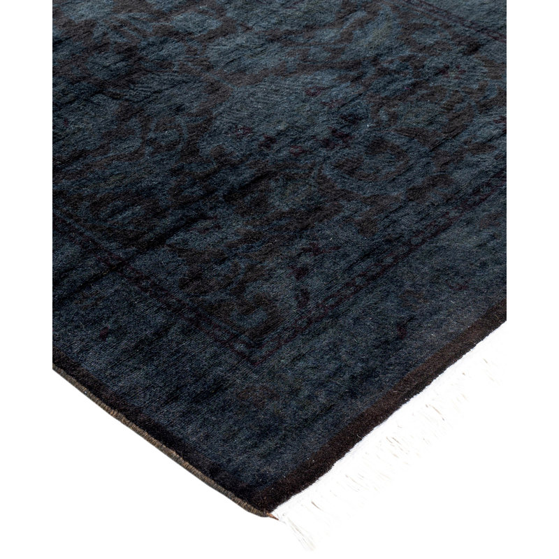 Overdyed One-of-a-Kind 2' 7" X 8' 4" Hand Knotted Area Rug