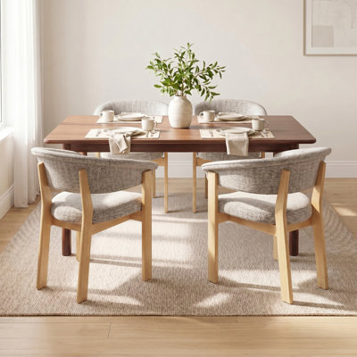 Upholstered Barrel Dining Arm Chair