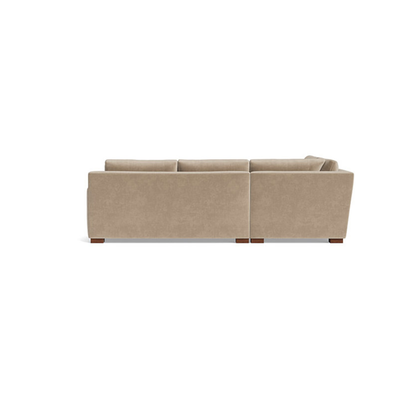 Catalina Sectional, Left Hand Facing, Velvet - Beige