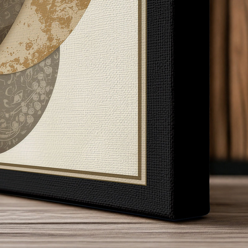 Lotus and Leaves Botanical - Wrapped Canvas, Black Border, 24x16 - 61.0 x 40.6 cm