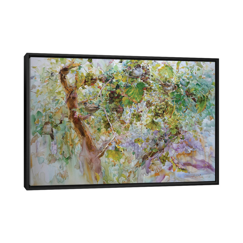 Sparrows And Grapes by Igor Zhuk - Painting on Canvas