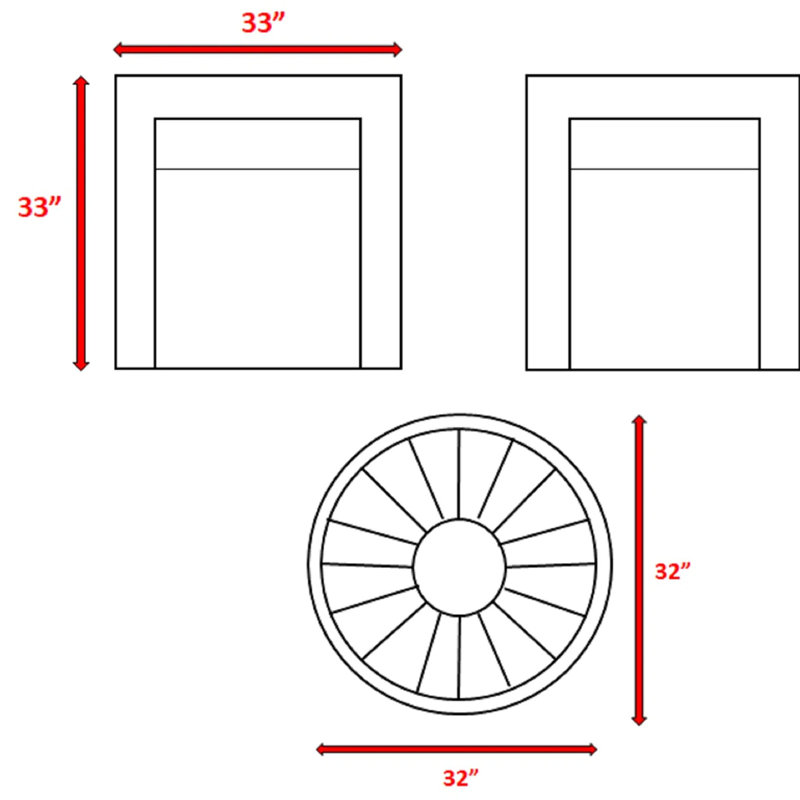 Ensemble de conversation 3 pièces toutes saisons avec coussins de qualité supérieure - Assemblage requis, Beige