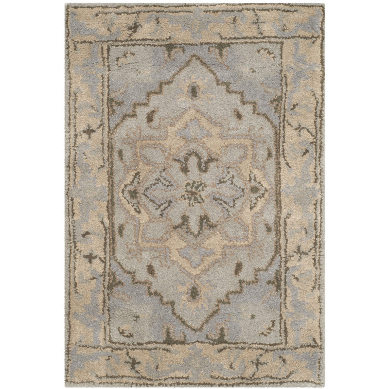 Anotida Hand Tufted Wool Oriental Rug, Rectangle 2'3" x 4'