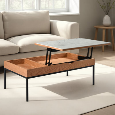 Table basse rectangulaire à plateau relevable Taber