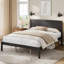 Platform Bed Frame with Headboard , Wood Slat Support , No Box Spring Needed ,King,Espresso