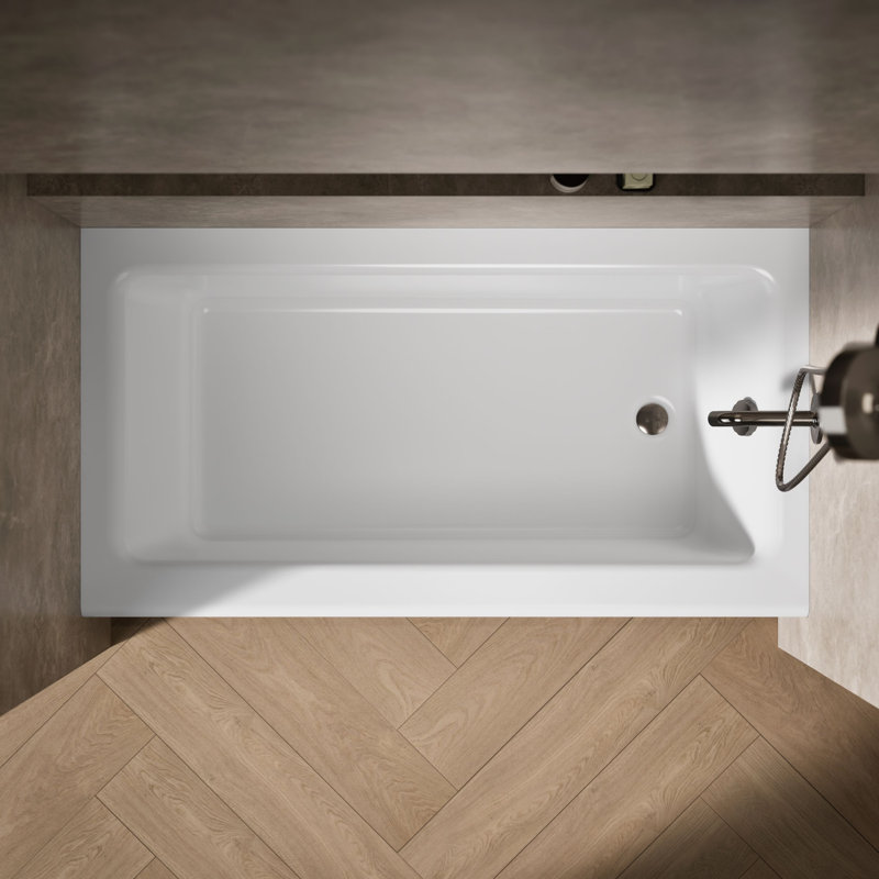 Bellwether® 60" x 32" Soaking Bathtub, White, Right