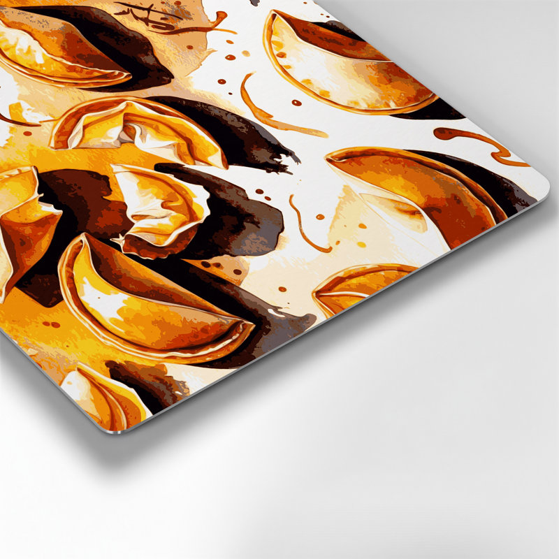 Desserts Fortune biscuits, art mural en métal beige, H 12 po x l 12 po