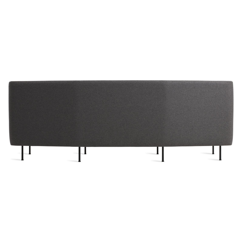 Bloke Sofa, Gabro Gray Wool Blend, 34" H x 95" W x 32" D, Oblivion