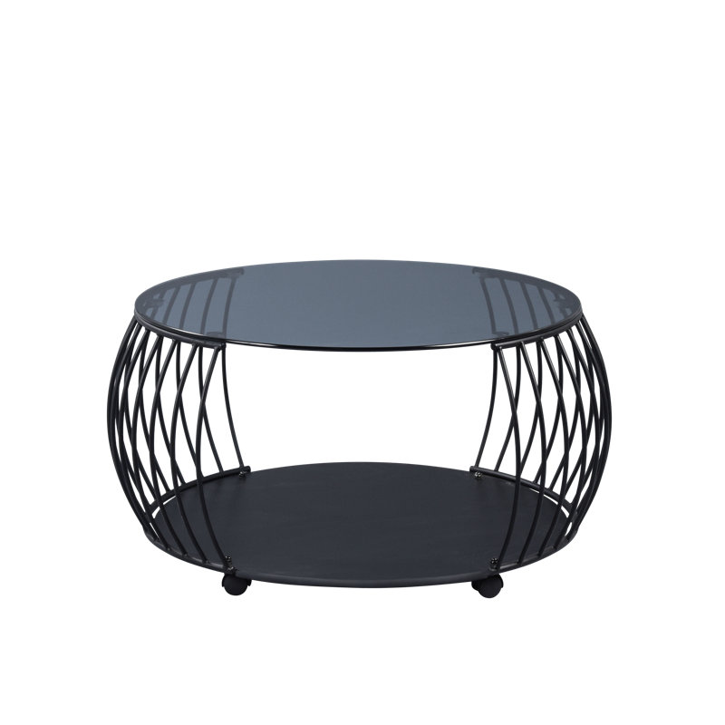 Apollo Wheel Coffee Table with Storage, 46cm H x 80cm W x 80cm D