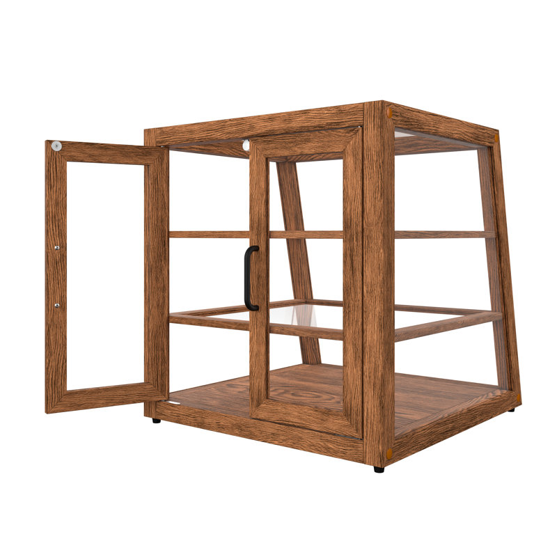 21 po Vitrine inclinée Artisan, Brun
