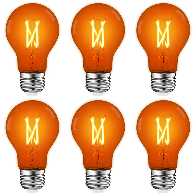 4,5 W (équivalent à 60 W), DEL A19, ampoule à intensité variable, culot moyen E26 (standard), Orange