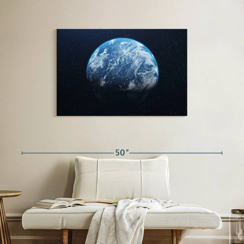 Oberle Earth From Space, 26" H x 39" W