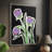 Pop Flowers II Framed Print - Solid Wood-1523548565
