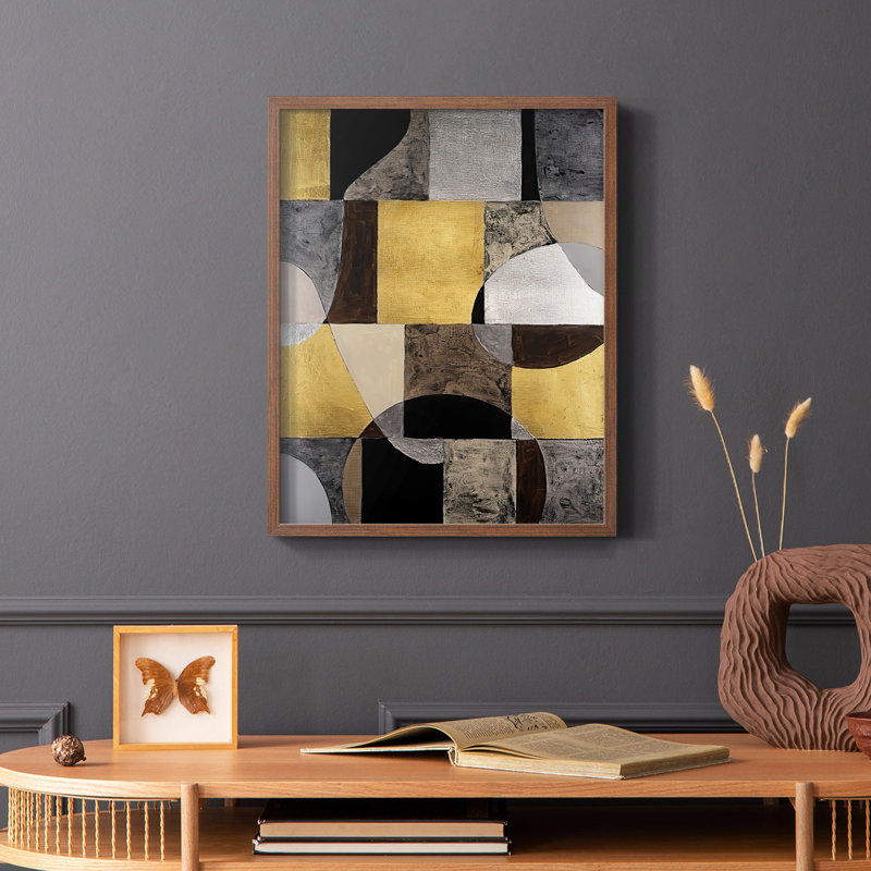 «Neutral Frame II», reproduction encadrée - bois massif, Cadre photo brun simple, H 14 po x l 11 po