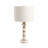Table Lamp - Stone and Fabric - Modern Glam Accent - Stylish Contemporary Marble Design with Non-Woven Details-1858794968