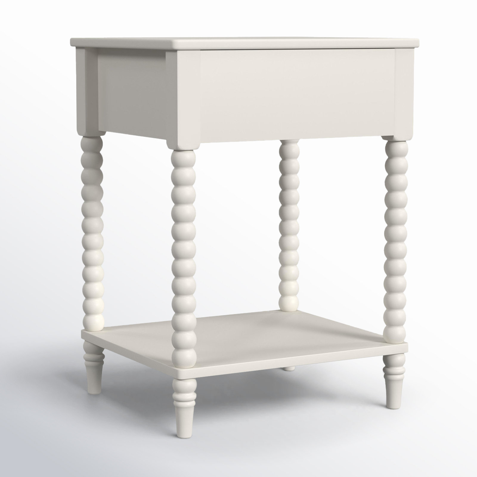 Benbrook 1 - Drawer Spindle Nightstand, White