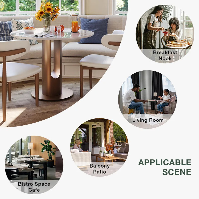 Table de bistro Nagela, H 29,53 po x L 35,43 po x l 35,43 po, Pandora