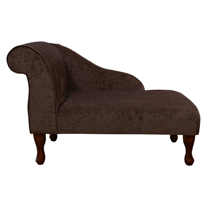 Upholstered Chaise Lounge, Brown
