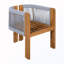 Ensemble repas d'extérieur 5 pièces avec 4 chaises et coussins tissés en corde-1754868078